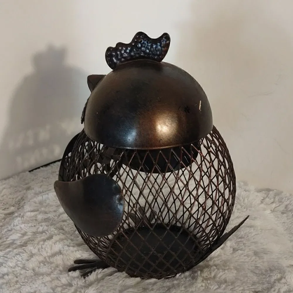 Metal Chicken Wine Cork Holder